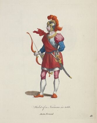 Habit of a Norman in 1066. Ancien Normand. (1757-1772)