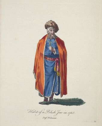 Habit of a Polish Jew in 1768. Juif Polanais. (1757-1772)