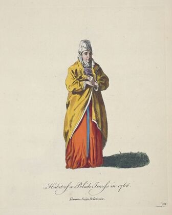 Habit of a Polish Jewess in 1766. Femme Juixe Polonoise. (1757-1772)