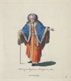 Habit of a Russian midwife in 1764. Sage femme Russe. (1757-1772)