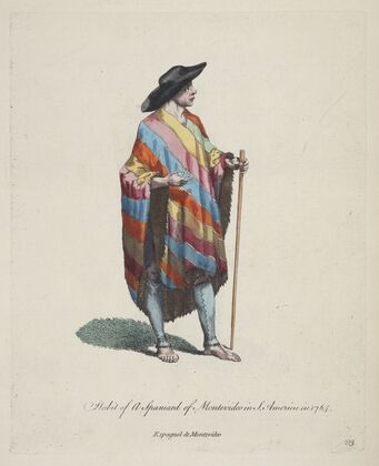 Habit of a Spaniard of Montevideo in South America in 1764. Espagnol de Montevideo (1757-1772)