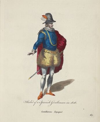 Habit of a Spanish gentleman in 1626. Gentilhomme Espagnol. (1757-1772)