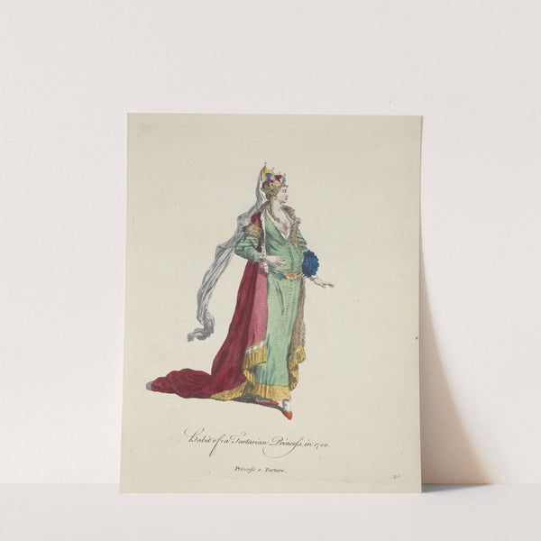Habit of a Tartarian princess, in 1700. Princess Tartare. (1757-1772) by Charles Grignion