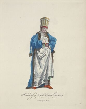 Habit of a white eunuch in 1749. Eunuque blanc. (1757-1772)