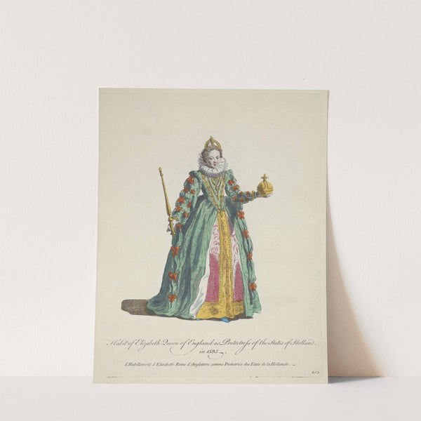 Habit of Elizabeth Queen of England as protectoress of the states of Holland (1757-1772) by Charles Grignion