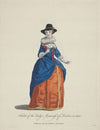 Habit of the lady mayoress of London in 1640. L’epouse du Lord Maire de Londres. (1757-1772)
