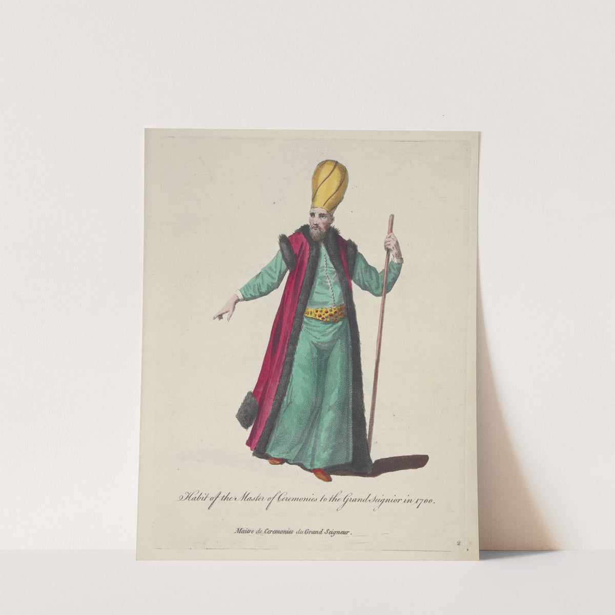 Habit of the master of ceremonies to the grand seignor in 1700. Maitre de ceremonies du grand seigneur. (1757-1772) by Charles Grignion