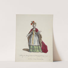 Habit of the Queen of Poland & Electoress of Saxony in 1700. La Reine de Pologne Electrice de Saxe. (1757-1772) by Charles Grignion