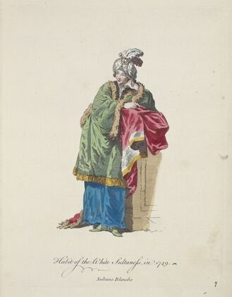 Habit of the white sultaness in 1749. Sultane blanche. (1757-1772)