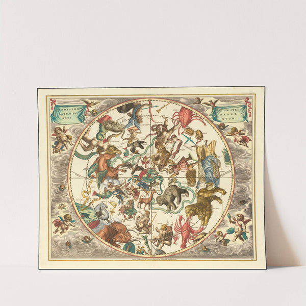 Haemisphaerium Stellatum Boreale Antiquum (1660) by Andreas Cellarius