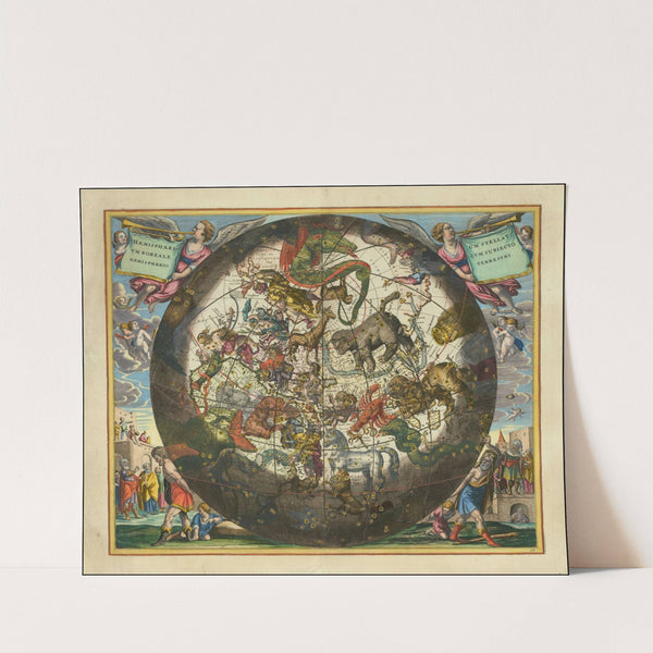 Haemisphaerium Stellatum Boreale Cum Subiecto Hemisphaerio Terrestri (1660) by Andreas Cellarius