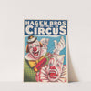 Hagen Bros. 3-ring-3 circus (1900-1910) by Globe Poster Corp.
