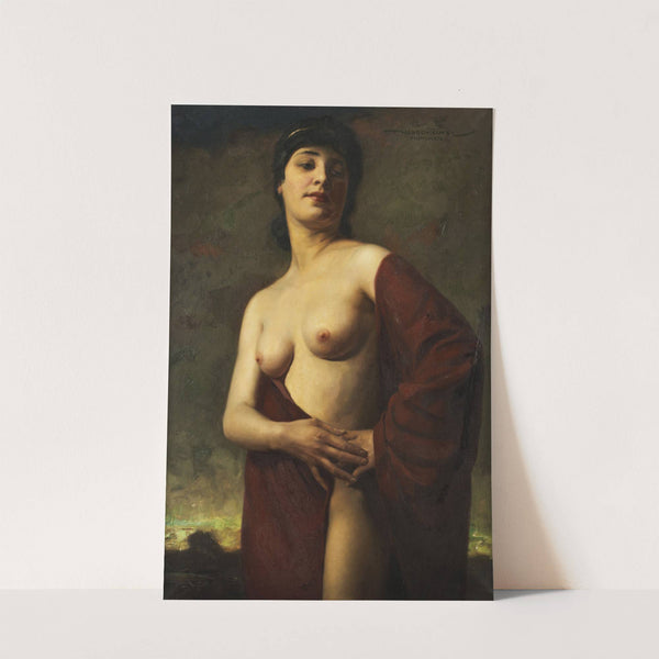 Halbakt einer jungen Frau by Hans Hassenteufel