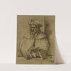 Half-Length Sketch of a Gentleman Wearing Hat and Cape by Bartolomeo Passarotti