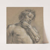 Half-Length Study of a Man by François Boucher