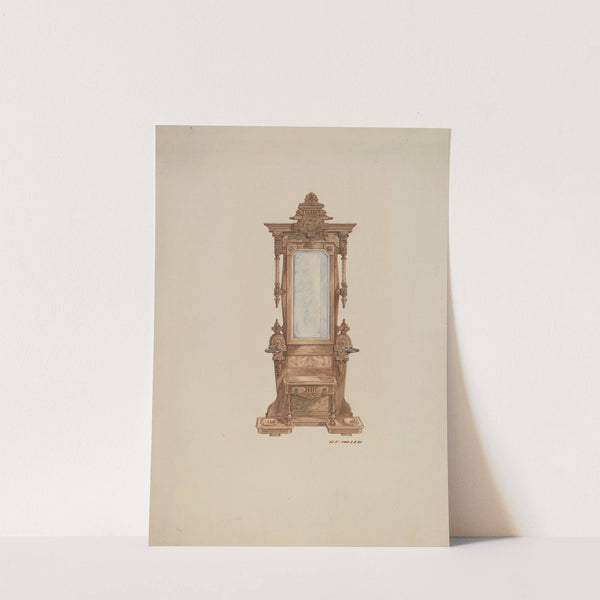 Hall Tree, of Mahogany by Randolph F. Miller
