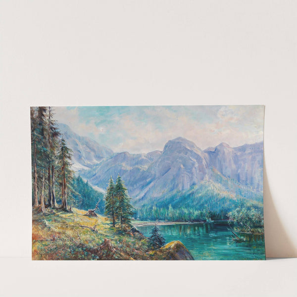 Hallstättersee with View of the Dachstein by Carl Kaiser-Herbst