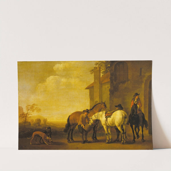 Halt at an Inn by Abraham Van Calraet