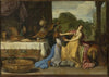 Haman begging the mercy of Esther (Esther 7-6-7)