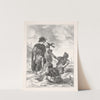 Hamlet and Horatio with the gravediggers (Act V, scene I) (1864) by Eugène Delacroix