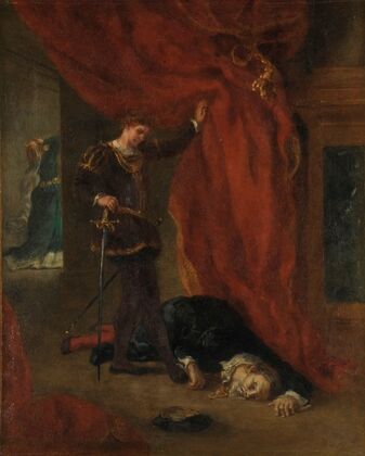Hamlet devant le corps de Polonius (1854-1856)