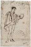 Hamlet en Ophelia elkaar omarmend
