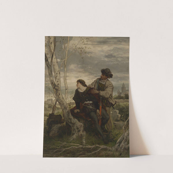 Hamlet und Horatio am Grabe Ophelias (1872) by Hans Thoma