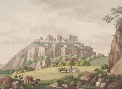 Hammershus på Bornholm. Set fra nordsiden (1818 – 1819)