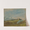 Hampstead Heath, with a Bonfire by John Constable