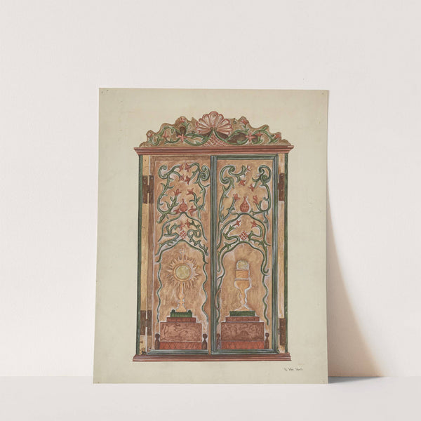 Hand-carved Cabinet by Vera Van Voris