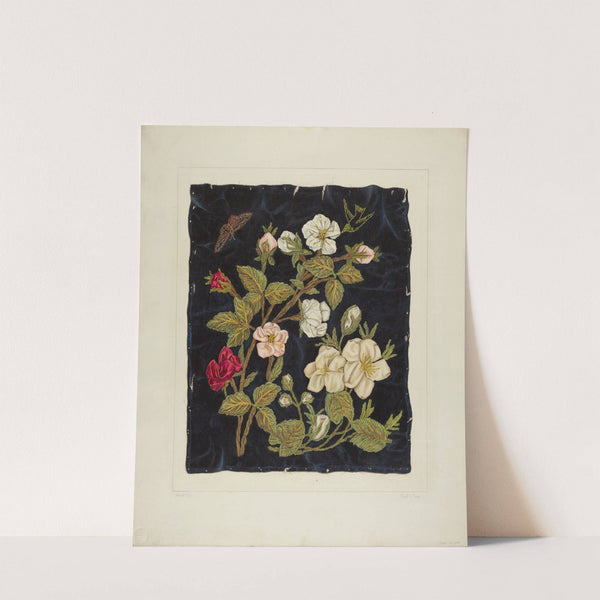 Handmade Flowers on Black by Frank J. Mace