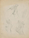 Hands Study and Hands Holding a Bottle