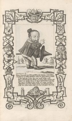 Hans Sausakh von Wurstelfeld, Berühmter Zahnluken-Architekt und zotten Professor auff der hohe Bauern-Schuhl, Pl. 34 (1710-1719)