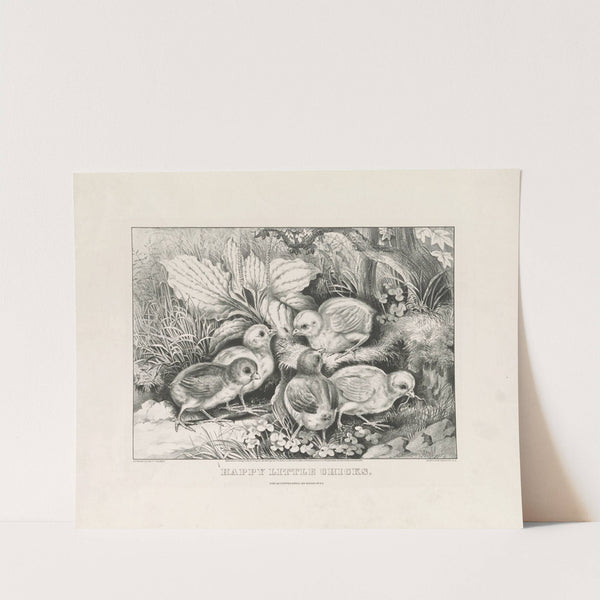 Happy little chicks (1866) by Currier & Ives.