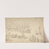Harbor scene by Thomas Rowlandson