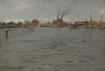 Harbor Scene, Brooklyn Docks