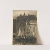 Harbor Scene with Boats and Castle (c. 1800s) by Auguste Hervier