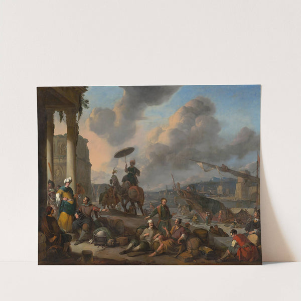 Harbour on the Mediterranean by Johannes Lingelbach