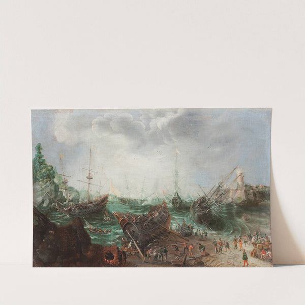 Harbour scene by Adam Willaerts