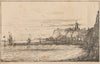 Harbour Scene with Town.