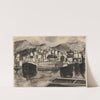 Harbour view of Genoa by Hermann Lismann