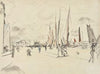 Harbour with Sailing Boat (1908)