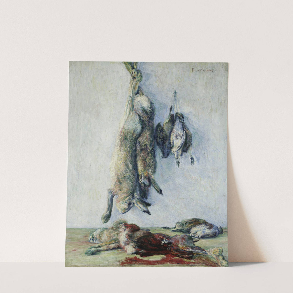 Hares and partridges (Still life – hare) by Józef Pankiewicz