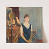Harpiste assise Ãl’Ã©ventail by Paul César Helleu