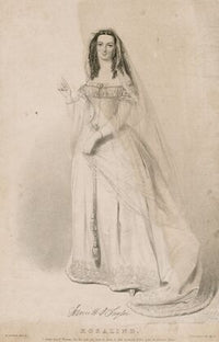 Harriett D. Taylor as Rosalind; ‘I charge you o women, for the love you bear to men …’ As you like it, act 5, scene 7 (1838)