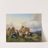 Harvesting In The Foothills Of The Alps by Friedrich August Matthias Gauermann