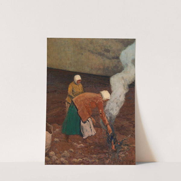 Harvesting potatoes by Władysław Wankie