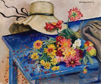Hat with flowers