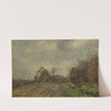 Häusergruppe in Landschaft by Rudolf Höckner