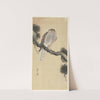 Hawk on pine branch by Ohara Koson
